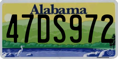 AL license plate 47DS972