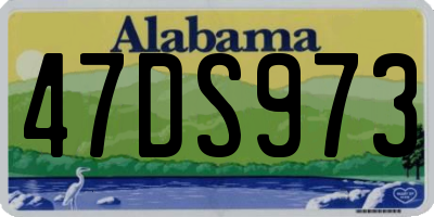 AL license plate 47DS973