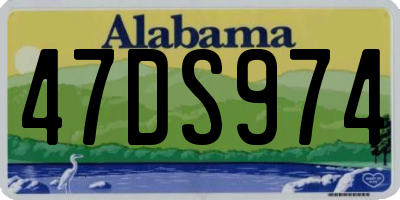 AL license plate 47DS974
