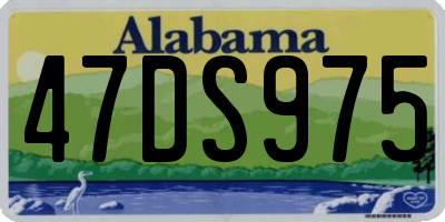 AL license plate 47DS975