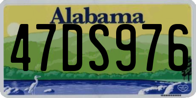 AL license plate 47DS976
