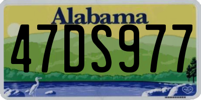 AL license plate 47DS977