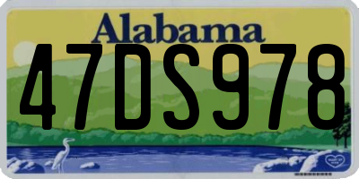 AL license plate 47DS978