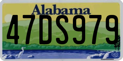 AL license plate 47DS979