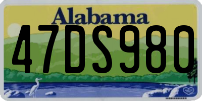 AL license plate 47DS980