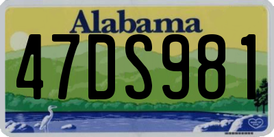 AL license plate 47DS981