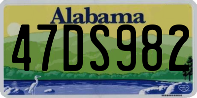 AL license plate 47DS982