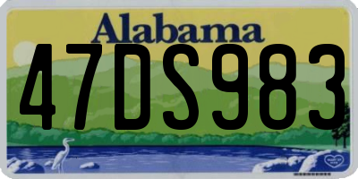 AL license plate 47DS983
