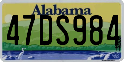 AL license plate 47DS984
