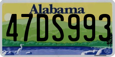 AL license plate 47DS993