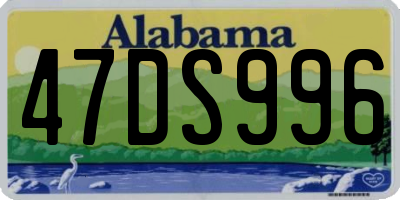AL license plate 47DS996