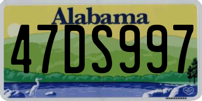 AL license plate 47DS997