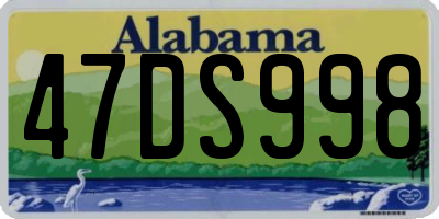 AL license plate 47DS998