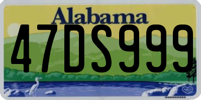 AL license plate 47DS999