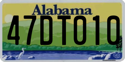 AL license plate 47DT010