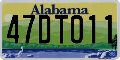 AL license plate 47DT011