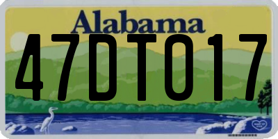 AL license plate 47DT017