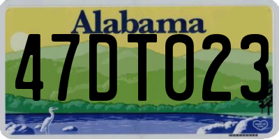 AL license plate 47DT023