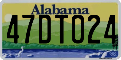AL license plate 47DT024