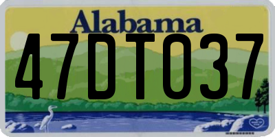 AL license plate 47DT037