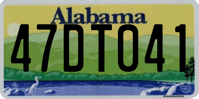 AL license plate 47DT041