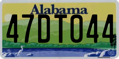 AL license plate 47DT044