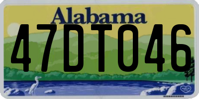 AL license plate 47DT046