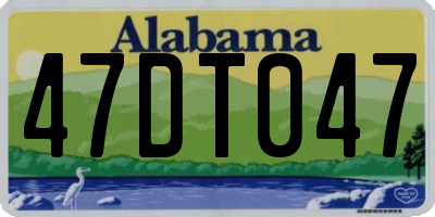 AL license plate 47DT047