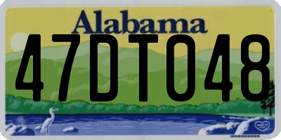 AL license plate 47DT048