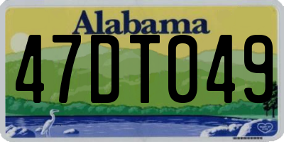 AL license plate 47DT049