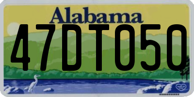 AL license plate 47DT050