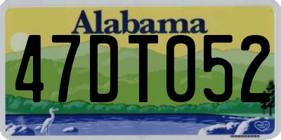 AL license plate 47DT052