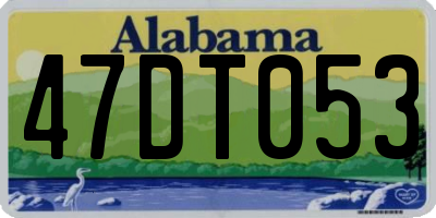 AL license plate 47DT053