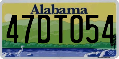 AL license plate 47DT054