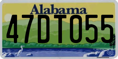 AL license plate 47DT055