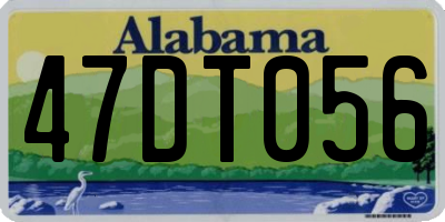 AL license plate 47DT056