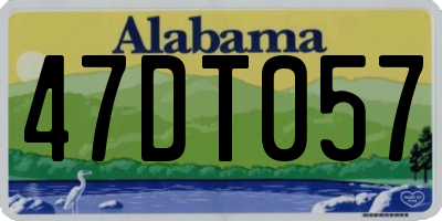 AL license plate 47DT057