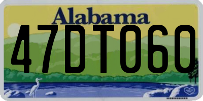 AL license plate 47DT060