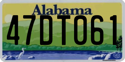 AL license plate 47DT061
