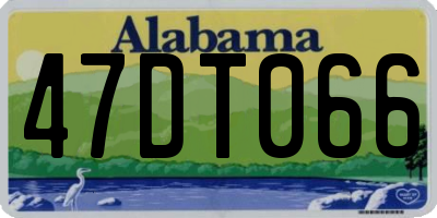 AL license plate 47DT066