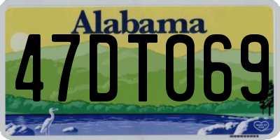 AL license plate 47DT069