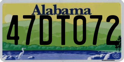 AL license plate 47DT072