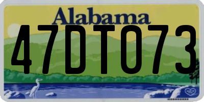 AL license plate 47DT073