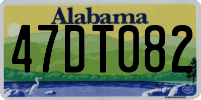 AL license plate 47DT082
