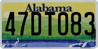 AL license plate 47DT083
