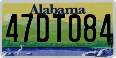 AL license plate 47DT084