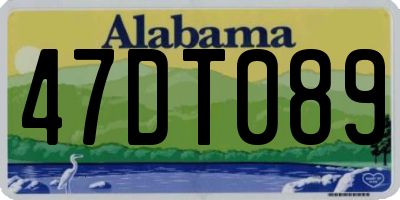 AL license plate 47DT089