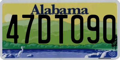AL license plate 47DT090