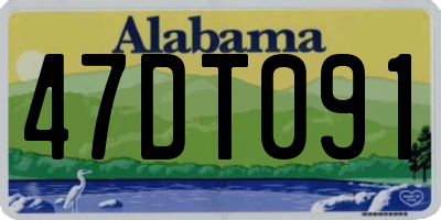 AL license plate 47DT091