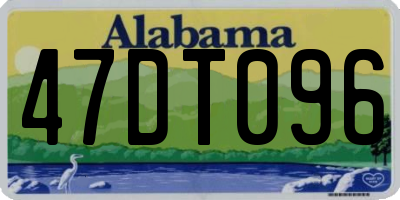 AL license plate 47DT096